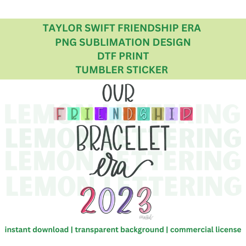 Digital Taylor Swift Friendship Eras inspired PNG Sublimation Design Download DTF Print Tumbler Sticker