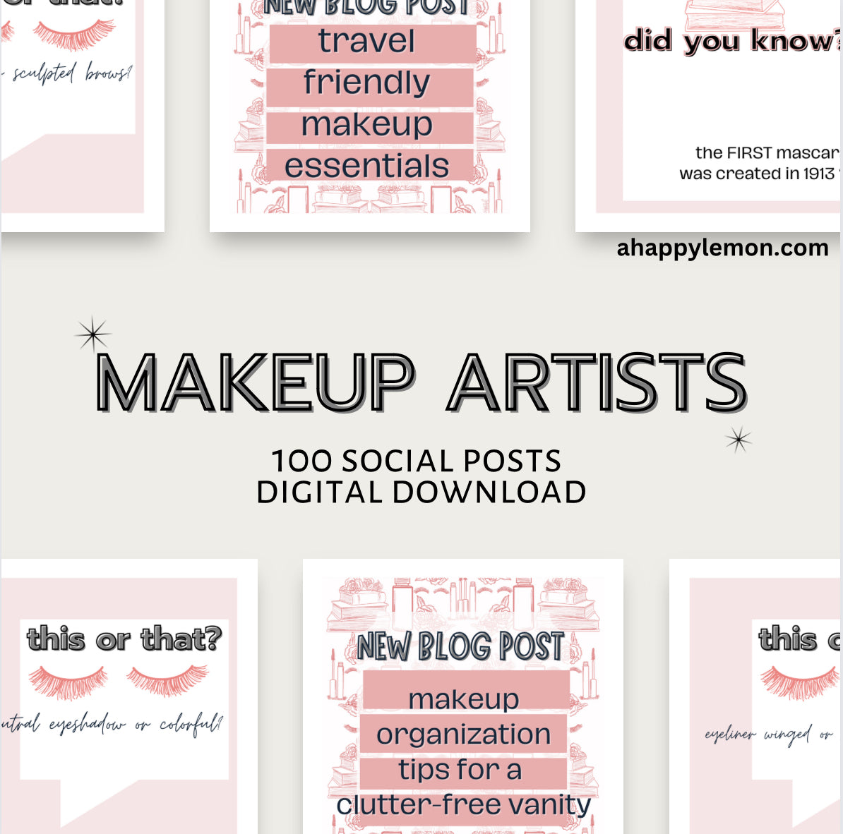 Makeup Artist | 100 Digital Marketing Cards