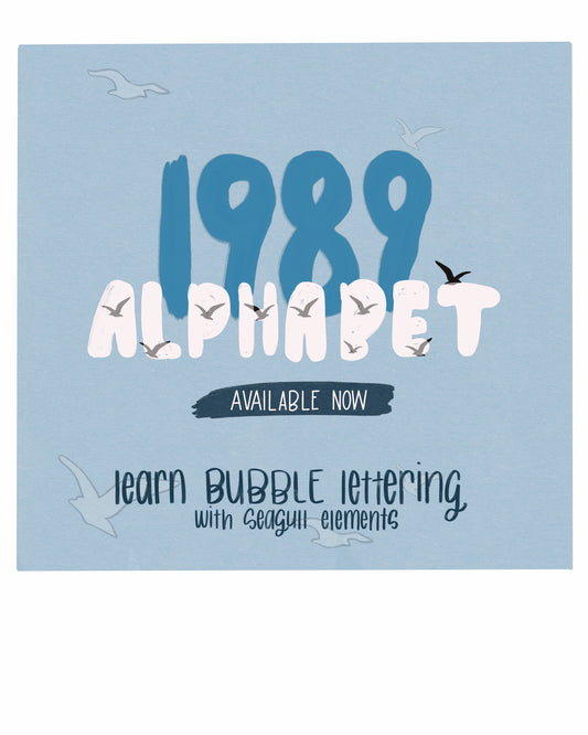 1989 Bubble Lettering workbook | Digital Download